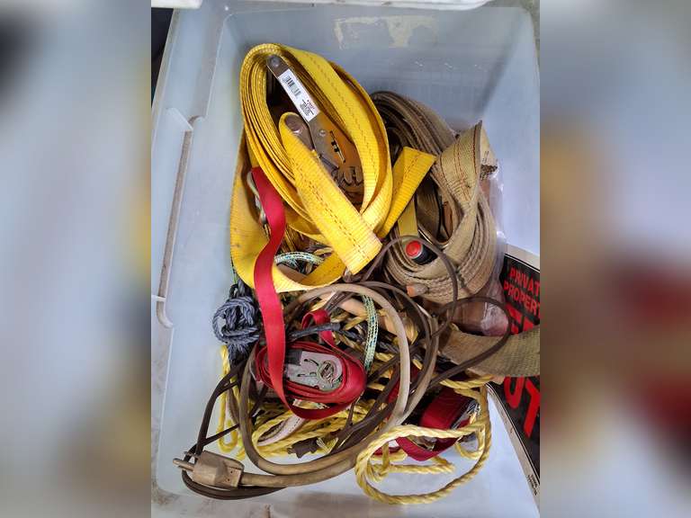 Tote with various rachet straps & other