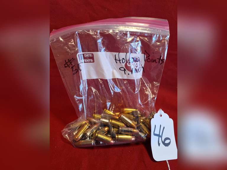 1 bag 50rds 9mm Hollow Point