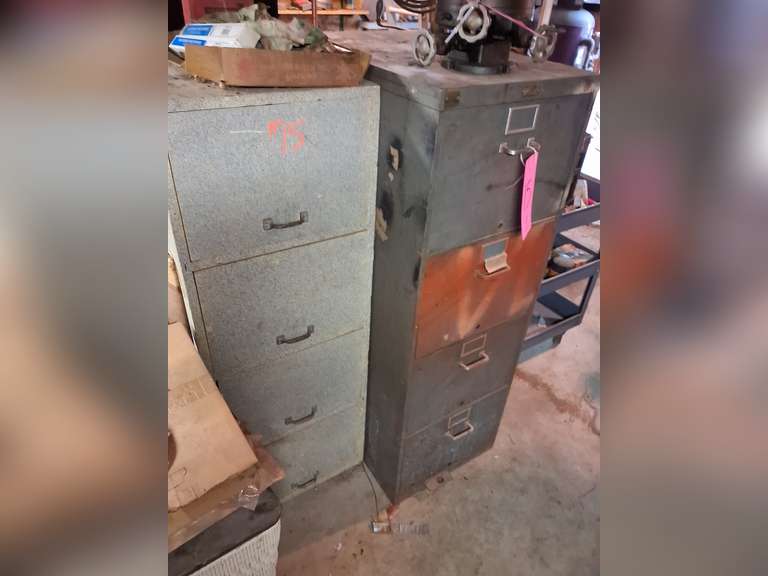 Approx 5 various file cabinets with some contents SEE PICS