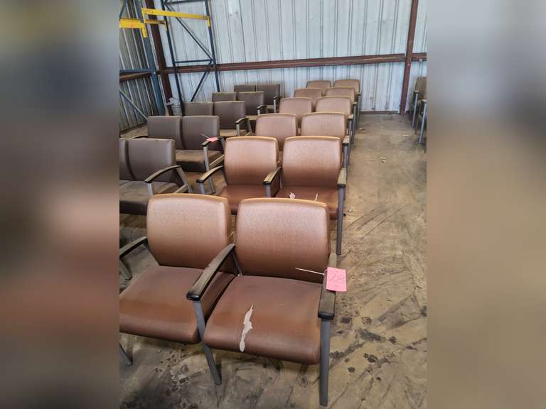 6 sections of chairs, some wear