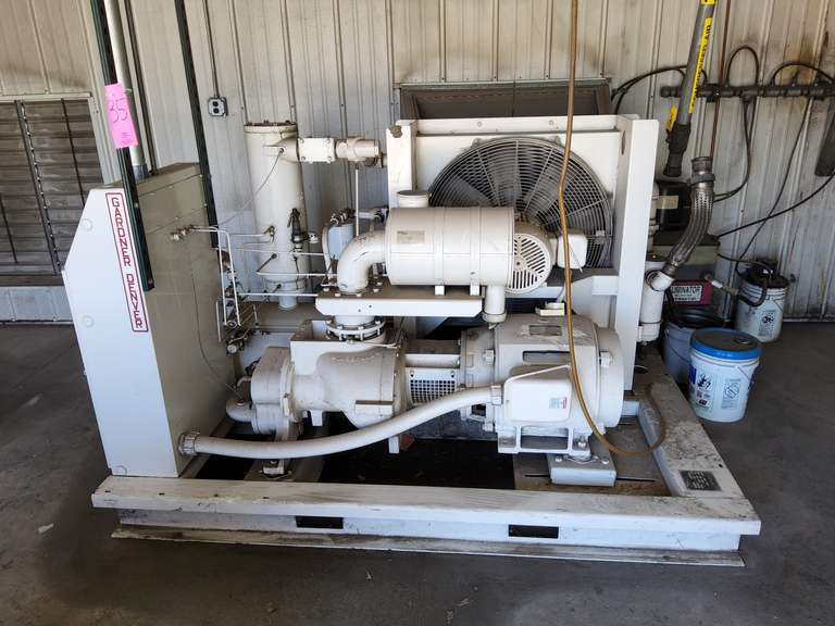 Gardner Denver Air Compressor, mod #EBMQKC, ser #U33139 230 v, 3 phase, (1995), buyer must unhook and cap wires, bring tools, untested