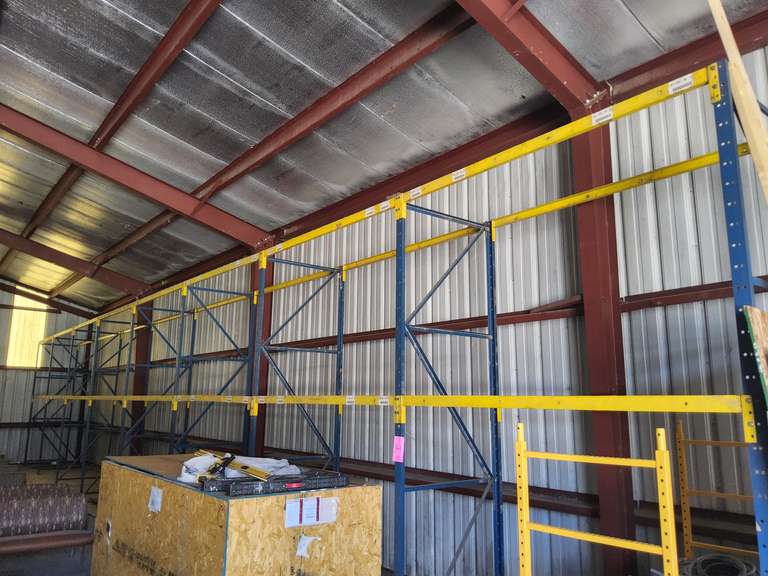 8 sections of pallet racking, appr 72'x44"x12'