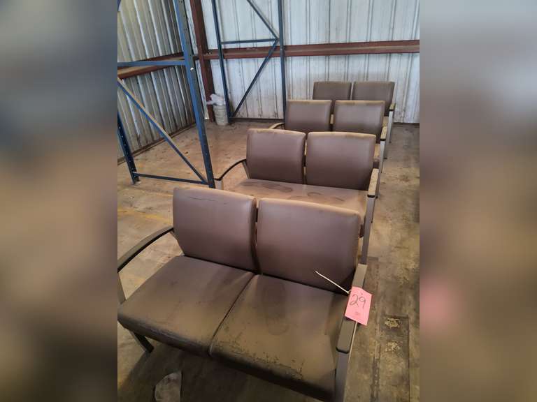 4 sections of chairs, some wear
