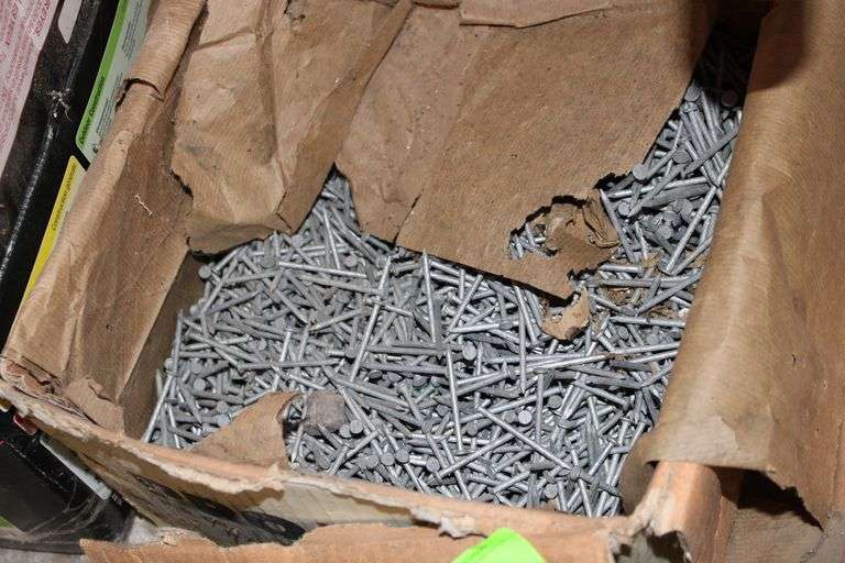 PARTIAL BOX OF NAILS