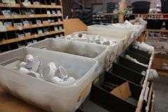 DISPLAY WITH PVC COUPLINGS, TEES, ETC