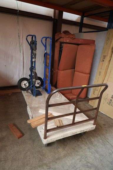Heavy Duty Cart with two broken dollies on top.