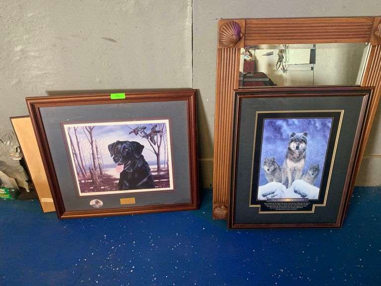 Lot of Various Wall Decor - Framed Prints and Mirror