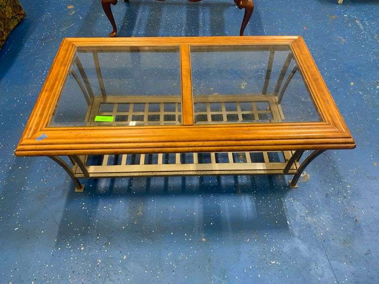 Glass Top Coffee Table 48"x28"