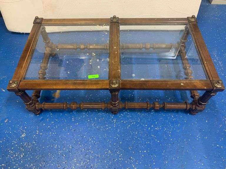 Glass Top Coffee Table 52"x27"