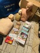 CPR Training Equipment Lot – Includes 2 Adult Manikins, 3 Infant Manikins, AED Trainer, Accessories 