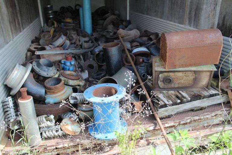 METAL TRUCK BOX WITH CONTENTS