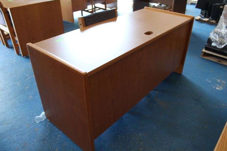 WOOD DESK 24" x 62" WITH CHAIRS