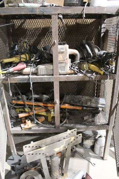 METAL CAGE WITH POWER TOOLS INCLUDED