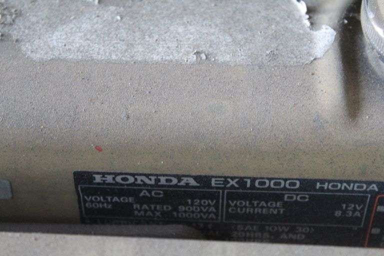 Honda Generator EX1000 120v (Hours 43)