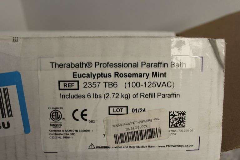 THERABATH PROFESSIONAL PARAFFIN BATH- MODEL TB6 - WITH 6PKS OF EUCALYPTUS ROSEMARY MINT  AND 1 EXTRA