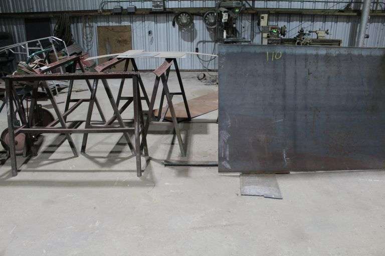 LOT OF 8-STANDS AND SCRAP METAL