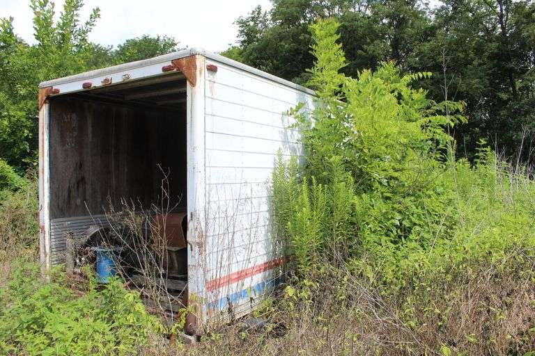 METAL TRUCK BOX WITH CONTENTS