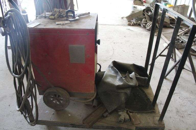 LINCOLN ELECTRIC IDEALARC 250 WELDER WITH CART