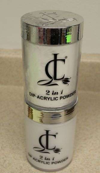 CLLAM DIP ACRYLIC POWDER 16OZ - CRYSTAL CLEAR &  WHITE (1 EACH)