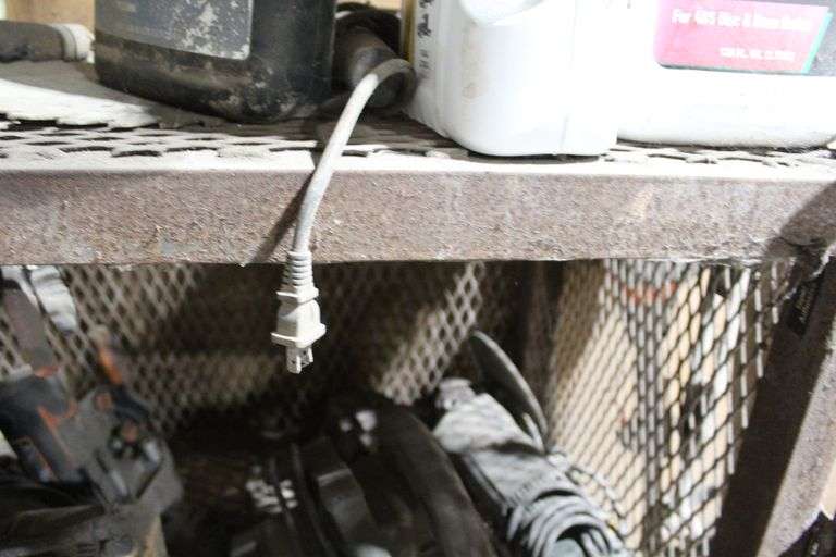 METAL CAGE WITH POWER TOOLS INCLUDED
