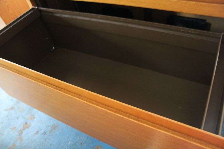 THREE DRAWER WOOD FILE CABINET
