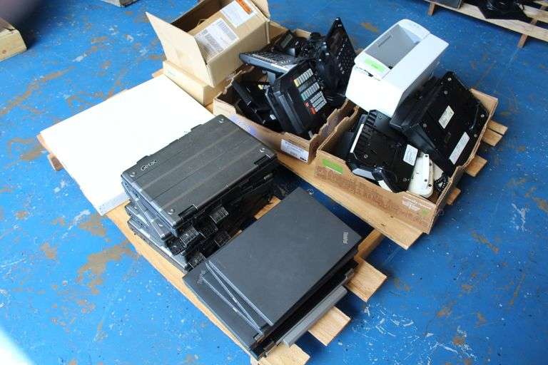 PALLET OF MISC - 4 GETAC LAPTOP, 12 TELEPHONES, 7 LAPTOPS, SOPHOS SWITCH