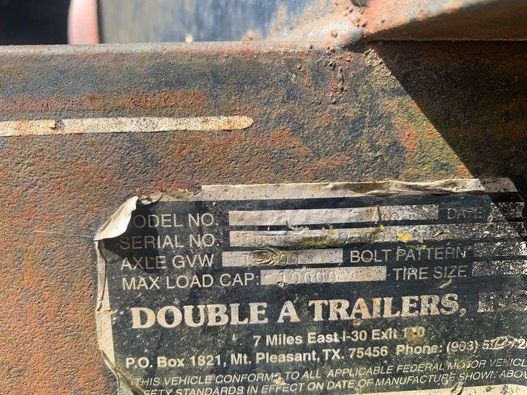 2003  AA WELDING  AA Welding  1UFFS20273T023628  Mileage: