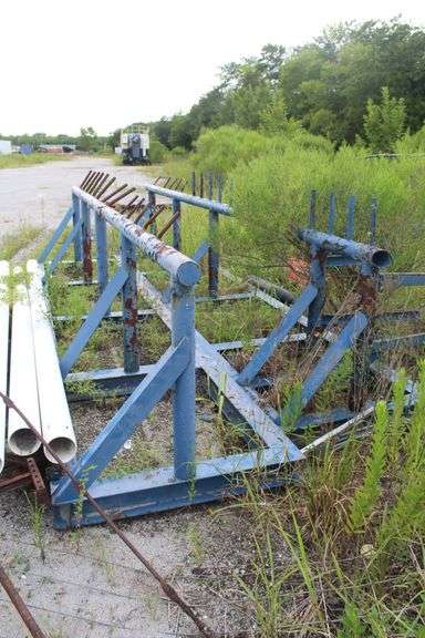 SET OF TWO PIPE RACKS WITH PVC PIPE AS PHOTOGRAPHED