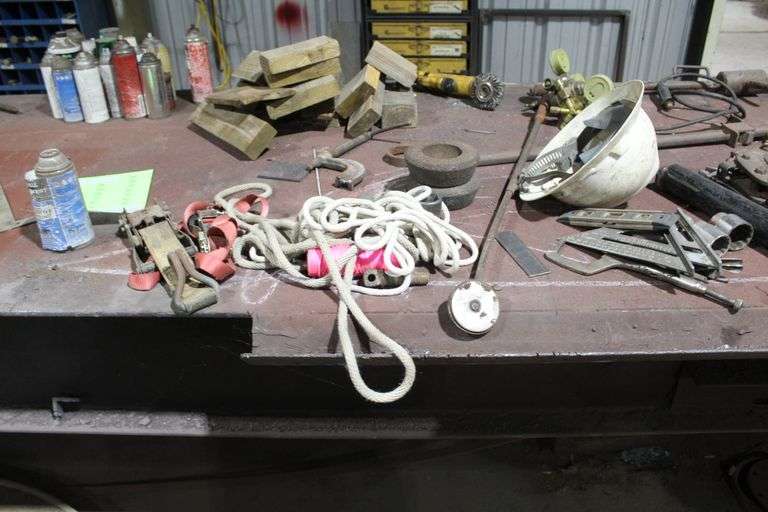 MISC. TOOLS ON TABLE AS PHOTOGRAPHED
