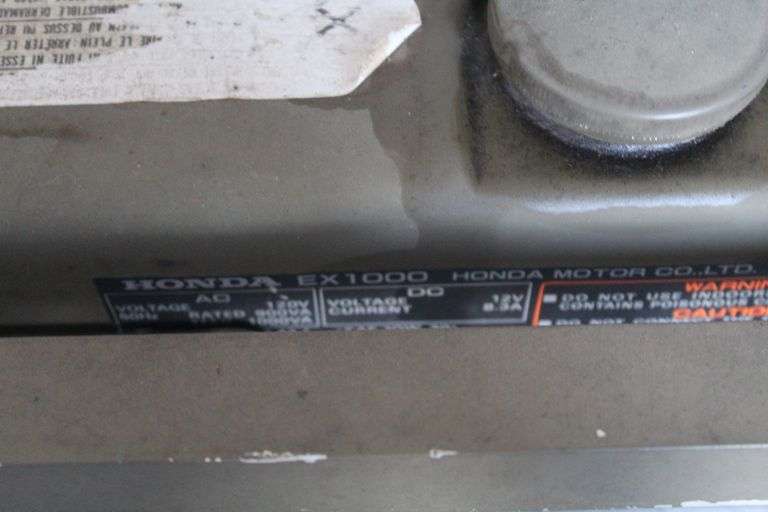 Honda Generator EX1000 120v (Hours 200)