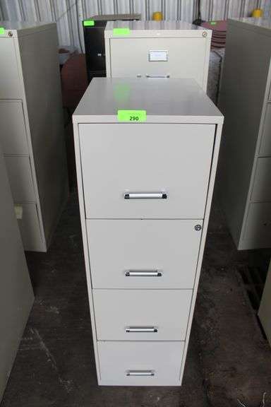 FOUR DRAWER VERTICAL FILE CABINETS (1 LEGAL / 1 LETTER)