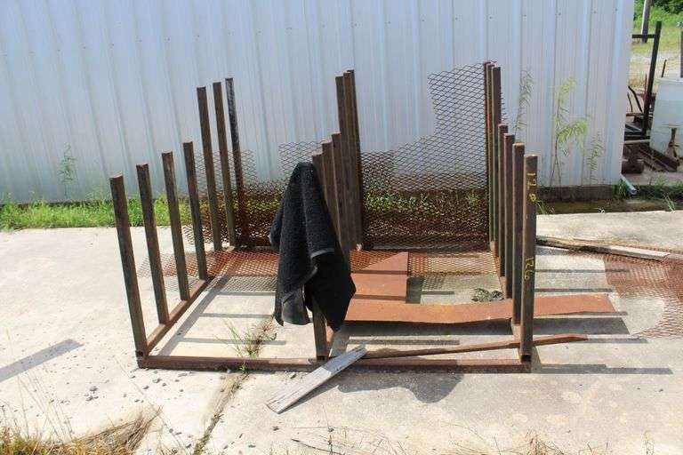 METAL RACK TO LEFT F SHOP WITH CONTENTS