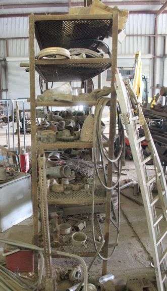 RACK WITH CONTENTS