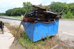 SCRAP BIN WITH CONTENTS