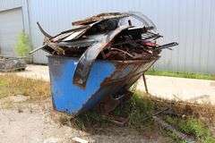 SCRAP BIN WITH CONTENTS