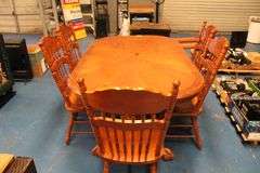 Wood Dinning Table Set with 5 Chairs