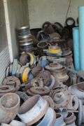 METAL TRUCK BOX WITH CONTENTS