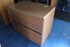 TWO DRAWER WOOD FILE CABINET