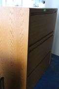 THREE DRAWER WOOD FILE CABINET