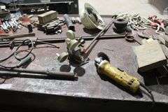 MISC. TOOLS ON TABLE AS PHOTOGRAPHED