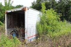 METAL TRUCK BOX WITH CONTENTS