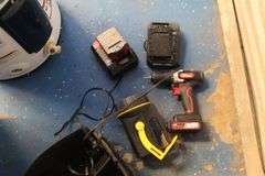 Storehouse Toolbox, Hyper Tough Drill an Batteries an Charger, 12 Gal. Water Heater