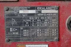 LINCOLN ELECTRIC IDEALARC 250 WELDER WITH CART