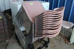 CHAIRS WITH STORAGE/ MOVING RACK (TIMES THE MONEY)