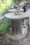 3-WOODEN WIRE SPOOLS