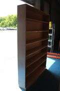 WOOD 7-SHELF BOOKCASE FREESTANDING
