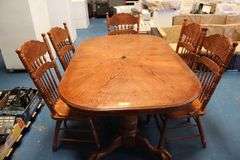 Wood Dinning Table Set with 5 Chairs