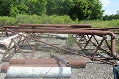 2- PIPE RACK WITH CONTENTS IN BACK LEFT OF YARD
