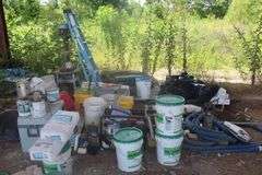 LADDER 6', DRILL PRESS, WATER PUMP