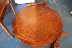 Round Table 54" and  Wood Desk32"x24"